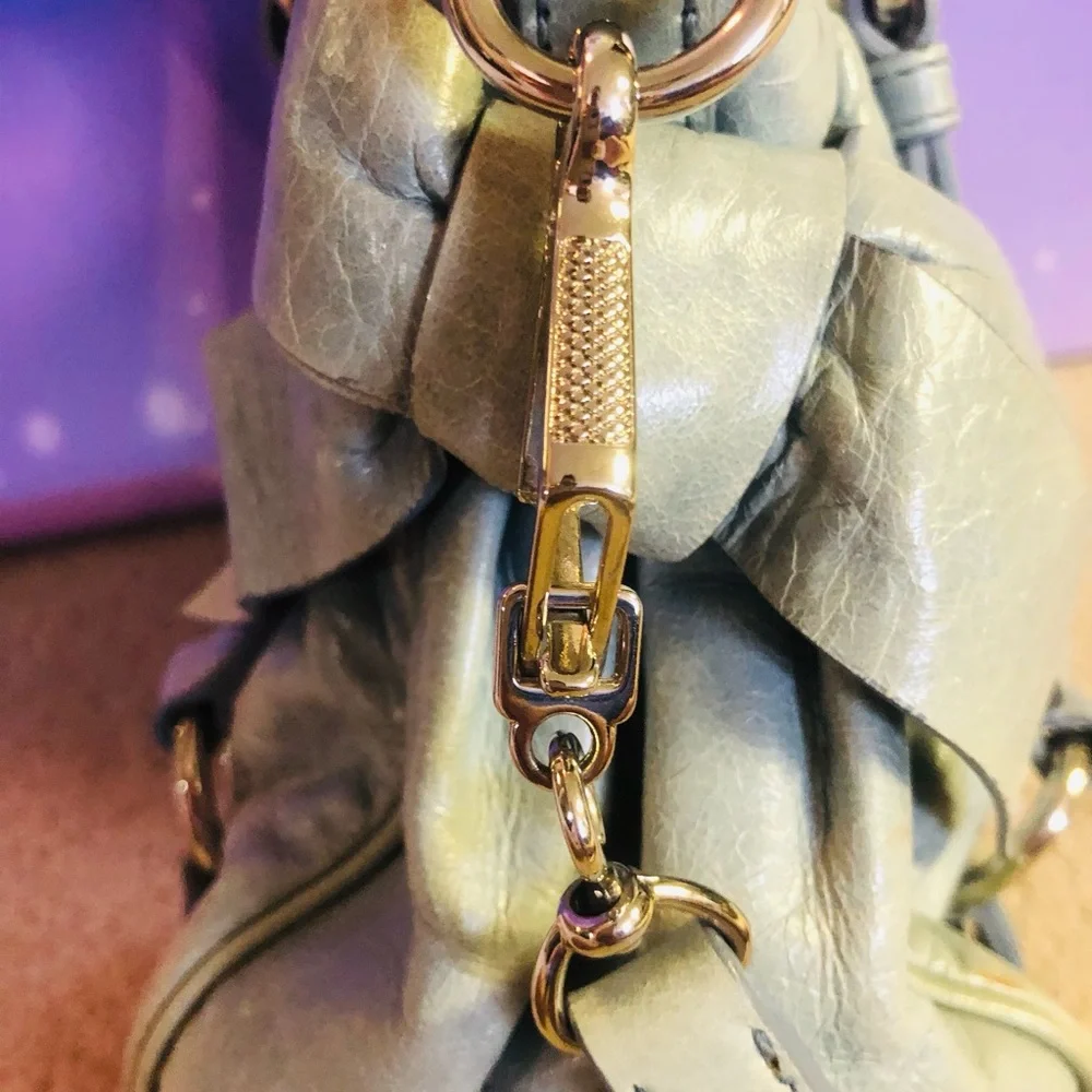 Miu Miu Blueish gray Leather Bag with silver Detail - Picture 4 of 13